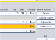 Schermafbeelding bedieningspaneel