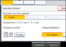 Schermafbeelding bedieningspaneel