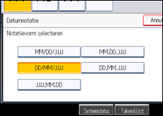Schermafbeelding bedieningspaneel