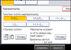 Schermafbeelding bedieningspaneel