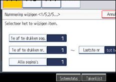 Schermafbeelding bedieningspaneel