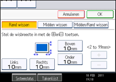 Schermafbeelding bedieningspaneel