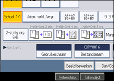 Schermafbeelding bedieningspaneel