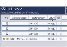 Schermafbeelding bedieningspaneel
