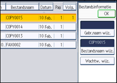 Schermafbeelding bedieningspaneel