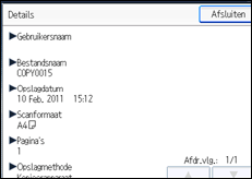 Schermafbeelding bedieningspaneel