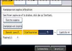 Schermafbeelding bedieningspaneel
