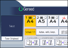 Schermafbeelding bedieningspaneel