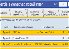 Schermafbeelding Bedieningspaneel