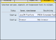 Schermafbeelding Bedieningspaneel