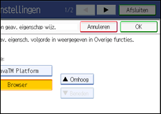 Schermafbeelding Bedieningspaneel