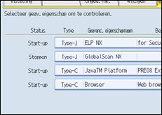 Schermafbeelding Bedieningspaneel