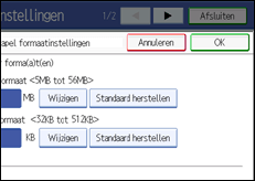 Schermafbeelding Bedieningspaneel