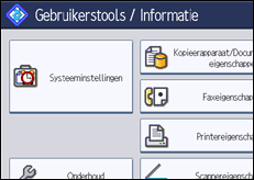 Schermafbeelding bedieningspaneel