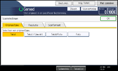 Schermafbeelding bedieningspaneel