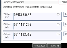 Schermafbeelding bedieningspaneel