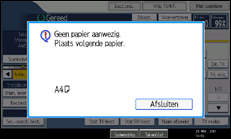 Schermafbeelding bedieningspaneel