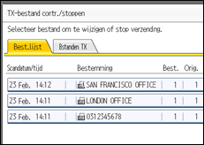 Schermafbeelding bedieningspaneel