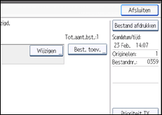 Schermafbeelding bedieningspaneel