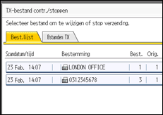 Schermafbeelding bedieningspaneel
