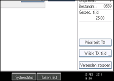 Schermafbeelding bedieningspaneel