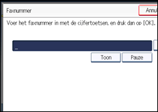 Schermafbeelding bedieningspaneel