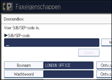 Schermafbeelding bedieningspaneel