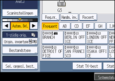 Schermafbeelding bedieningspaneel