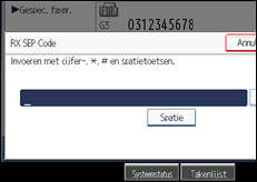 Schermafbeelding bedieningspaneel