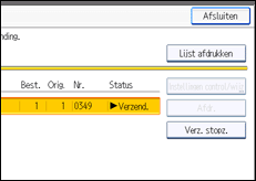 Schermafbeelding bedieningspaneel
