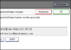 Schermafbeelding bedieningspaneel