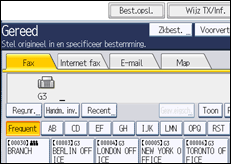 Schermafbeelding bedieningspaneel