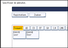 Schermafbeelding bedieningspaneel