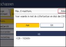 Schermafbeelding bedieningspaneel