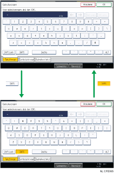 Afbeelding van de toetsen