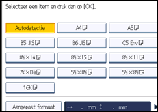 Schermafbeelding bedieningspaneel
