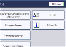 Schermafbeelding bedieningspaneel