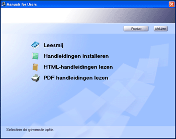 Illustratie van het installatiescherm