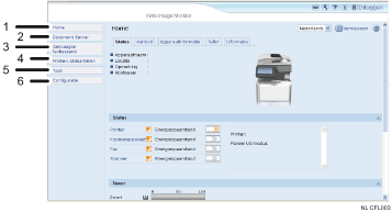 Schermafbeelding van internetbrowser (afbeelding met genummerde items)