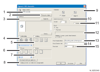 Genummerde schermillustratie paginamenu