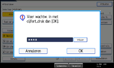 Schermafbeelding bedieningspaneel