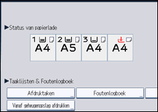 Schermafbeelding bedieningspaneel
