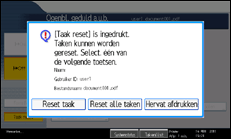 Schermafbeelding bedieningspaneel
