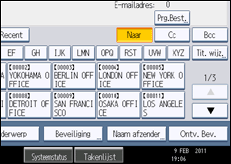 Schermafbeelding bedieningspaneel