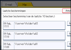 Schermafbeelding bedieningspaneel