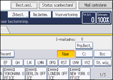 Schermafbeelding bedieningspaneel