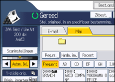 Schermafbeelding bedieningspaneel