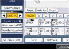 Schermafbeelding bedieningspaneel