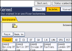 Schermafbeelding bedieningspaneel