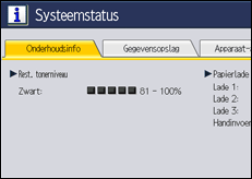 Schermafbeelding bedieningspaneel
